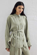 Basic Oversize Pantolon Takım - Haki