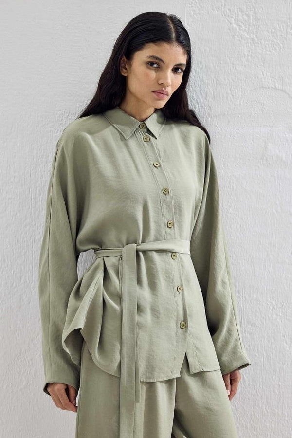 Basic Oversize Pantolon Takım - Haki