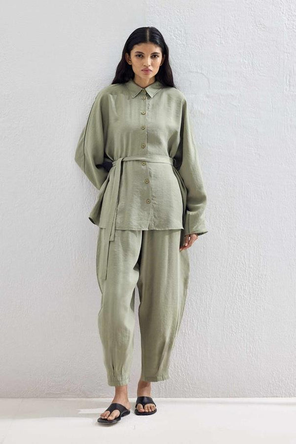 Basic Oversize Pantolon Takım - Haki