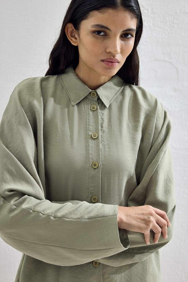 Basic Oversize Pantolon Takım - Haki