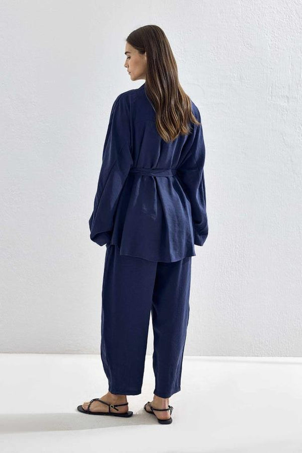 Basic Oversize Pantolon Takım - Lacivert