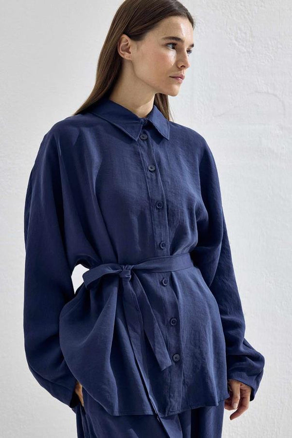 Basic Oversize Pantolon Takım - Lacivert
