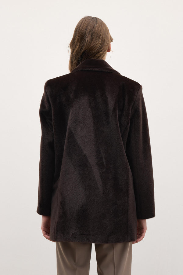 Blazer Goldfox Kemerli Ceket - Kahve