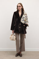 Blazer Goldfox Kemerli Ceket - Kahve