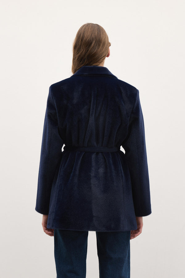 Blazer Goldfox Kemerli Ceket - Lacivert