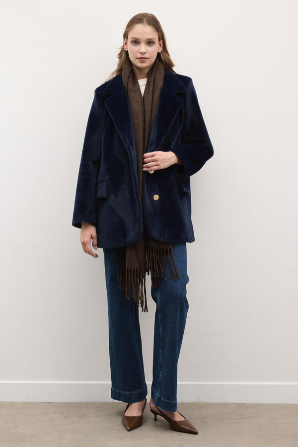 Blazer Goldfox Kemerli Ceket - Lacivert