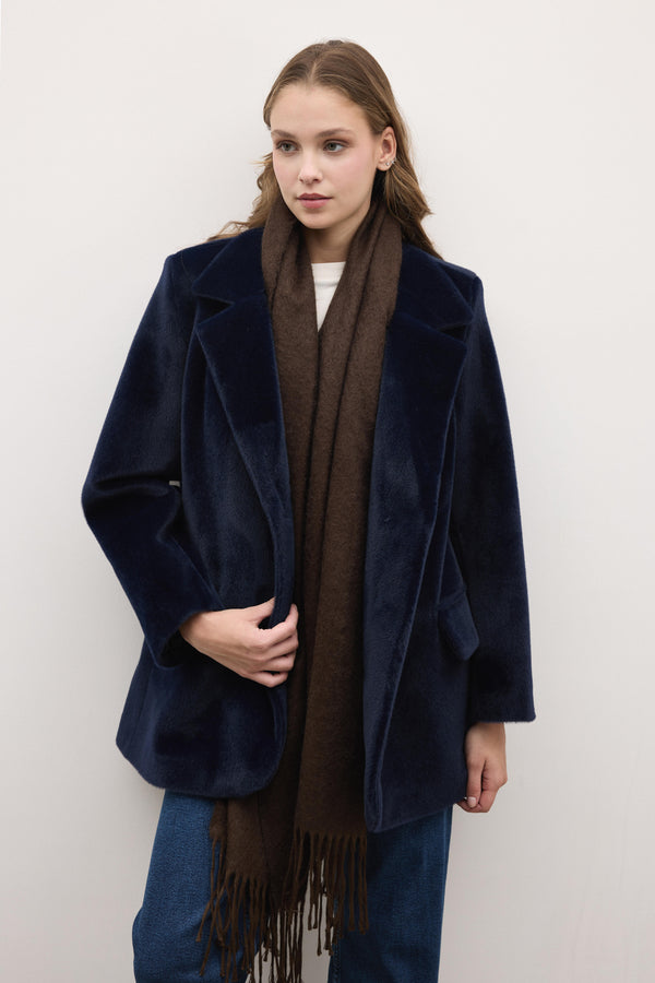 Blazer Goldfox Kemerli Ceket - Lacivert