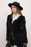 Blazer Goldfox Kemerli Ceket - Siyah