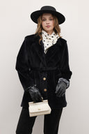 Blazer Goldfox Kemerli Ceket - Siyah