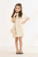 Brode Yaka Detaylı Elbise - Butter Yellow