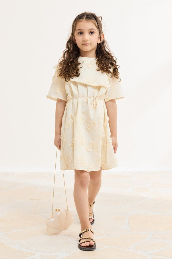 Brode Yaka Detaylı Elbise - Butter Yellow