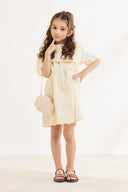 Brode Yaka Detaylı Elbise - Butter Yellow