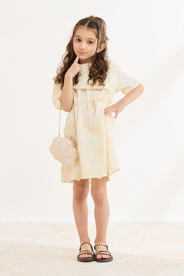 Brode Yaka Detaylı Elbise - Butter Yellow