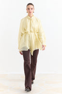 Margela İbiza Broşlu Gömlek - Sarı