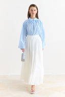 Voile Flared Skirt - White