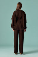 Cable Knit Sweater - Brown