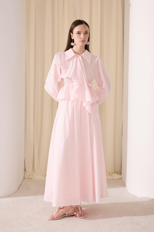 Calmaria Ön Çapraz Volanlı Vual Takım - Pembe