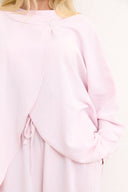 Çapraz Kapamalı Pantolon Takım - Pembe