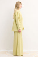 Cross-Over Closure Trouser Set - Olive Green