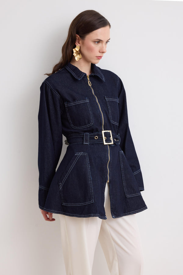 Cepli Kot Ceket - Lacivert