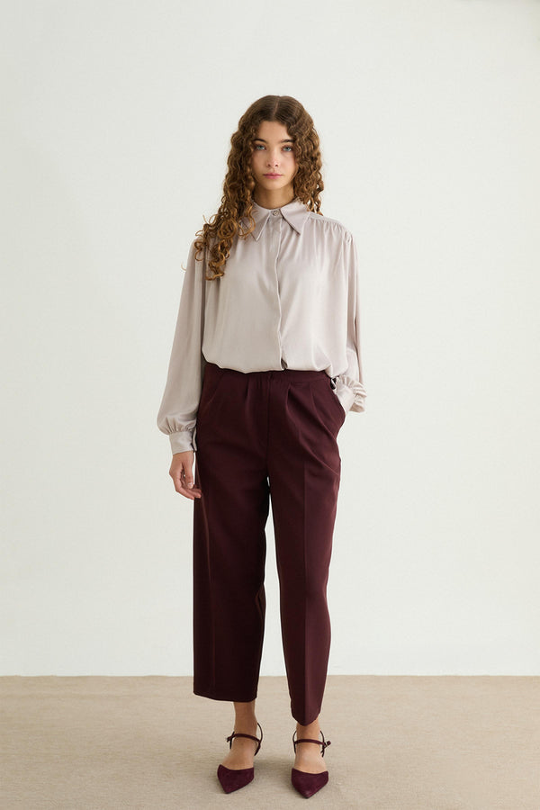 Cigarette Pantolon - Bordo