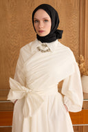 Cotton Monogram Geometrik Desen Şal - Siyah