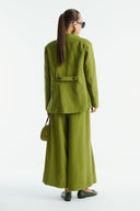 Benetti Button-Detail Skirt Suit - Green
