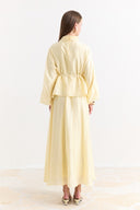 Collar Detail Skirt Set - Yellow