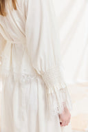 Dantelli Vual Etekli Takım - Ekru