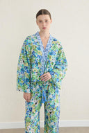 Desenli Matchli Kimono Takım - Yeşil