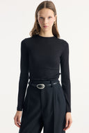 Turtleneck Basic Bodysuit - Black
