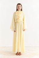 Ruffle Collar Detail Dress - Yellow
