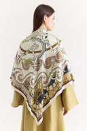 Samora Patterned Shoulder Shawl - earth