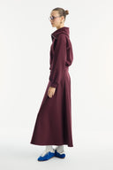 Stone-Embellished Zip-Up Scuba Skirt Set - Plum