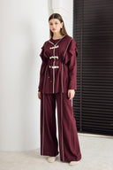 Ellery Ara Biyeli Keten Takım - Bordo