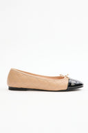 Alya Bow Detail Quilted Ballet Flats
