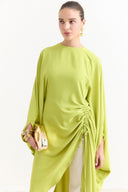 Tunnel Detail Abaya - Pistachio Green