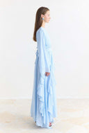 Senna Ruffle-Waist Dress - Blue