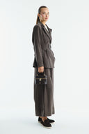 Benetti Button-Detail Skirt Suit - Coffee