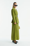 Benetti Button-Detail Skirt Suit - Green
