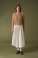 Fringe Detay Triko Hırka - Camel