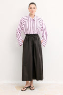 Geniş Paça Poplin Basic Pantolon - Kahve
