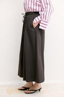 Geniş Paça Poplin Basic Pantolon - Kahve