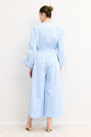 Geniş Paça Poplin Basic Pantolon - Mavi