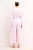 Geniş Paça Poplin Basic Pantolon - Pembe