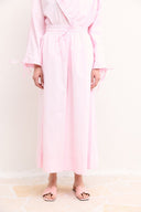 Geniş Paça Poplin Basic Pantolon - Pembe