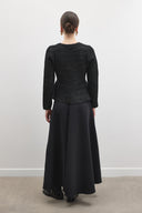 Jewel Peplum Simli Triko Hırka - Siyah