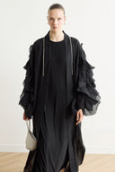 Kol Fırfırlı Abaya - Siyah
