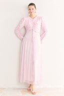 Lara Patterned Printed Tulle Chiffon Dress
