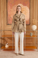 Lofts Piliseli Grenli Premium Ceket - Camel